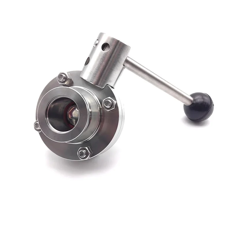 304 Stainless Steel KF16 KF25 KF40 KF50 Vacuum Manual Butterfly Valve Cut-off Flow Controller Suitable for Vacuum Pipelines