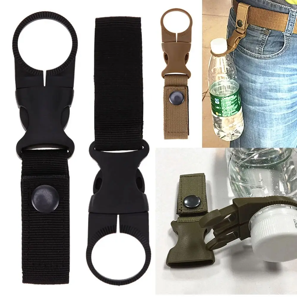 

Outdoor Tools Backpack Buckle Carabiners Nylon Webbing Buckle Water Bottle Buckle Hook Water Bottle Holder Clip Carabiner Belt