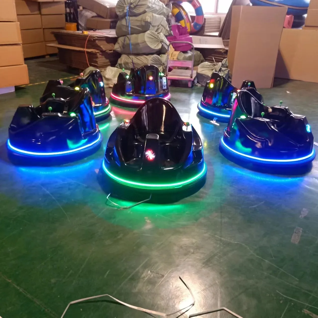 Music and Light Emitting Diode 24V 160W Motor Electric Kids Bumper Car