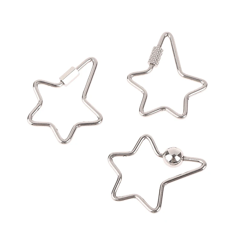 Креативный шестигранник из нержавеющей стали со звездой, резной винт, замок, крючок, карабин, брелок, ювелирные изделия, застежка «сделай сам»
