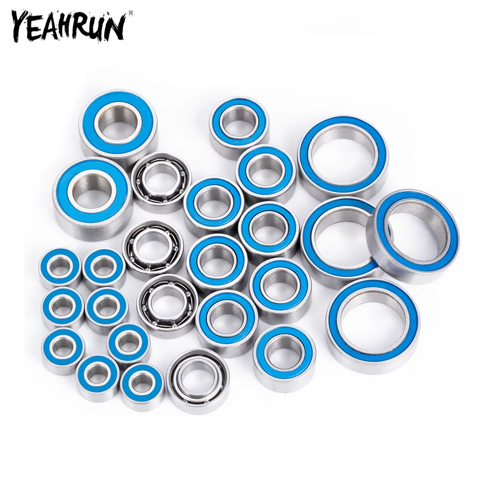 YEAHRUN Blue Sealed Deep Groove Ball Bearings Wheel Hubs Axle Sealed Bearing for 1/10 RC Car Truck Team Associated Upgrade Parts