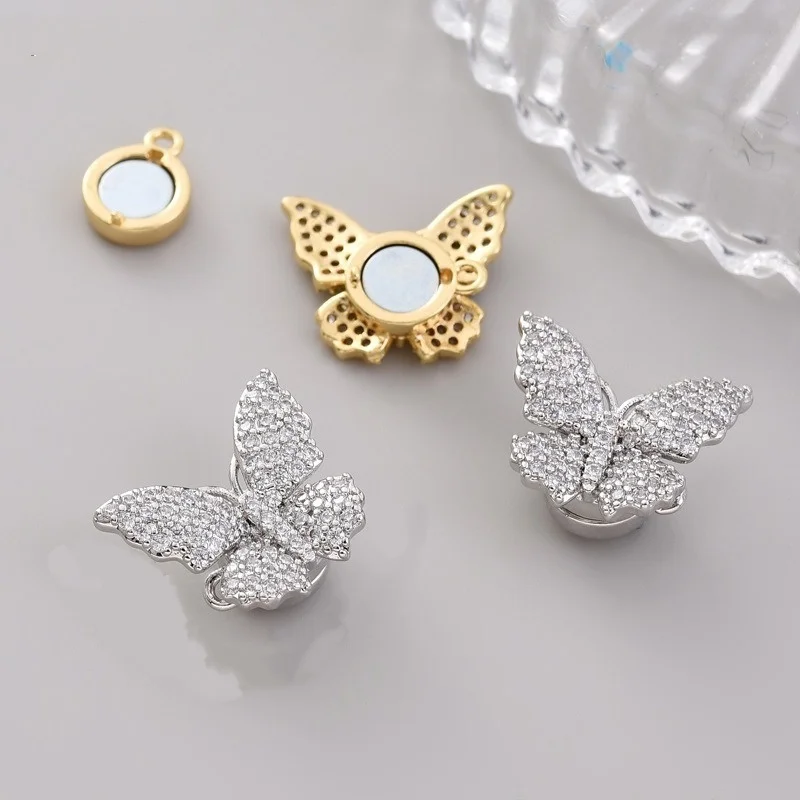 

Медная магнитная пряжка-бабочка с медным покрытием, жемчужный браслет, ожерелье, соединительная пряжка, аксессуары для изготовления ювелирных изделий своими руками, оптовая продажа