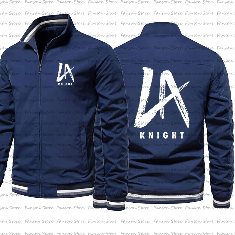 Spring and autumn 2024 New Famous Wrestler La Knight Men's Fighting fans Windbreaker jacket Street Sports Casual coat