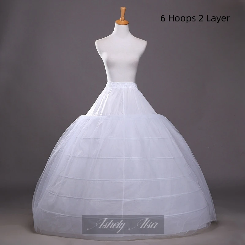 Ashely Alsa Luxury Stock Big Petticoat Slips Long Puffy Crinoline Underskirt For Ball Gown Wedding Dress Tutu Skirt Women