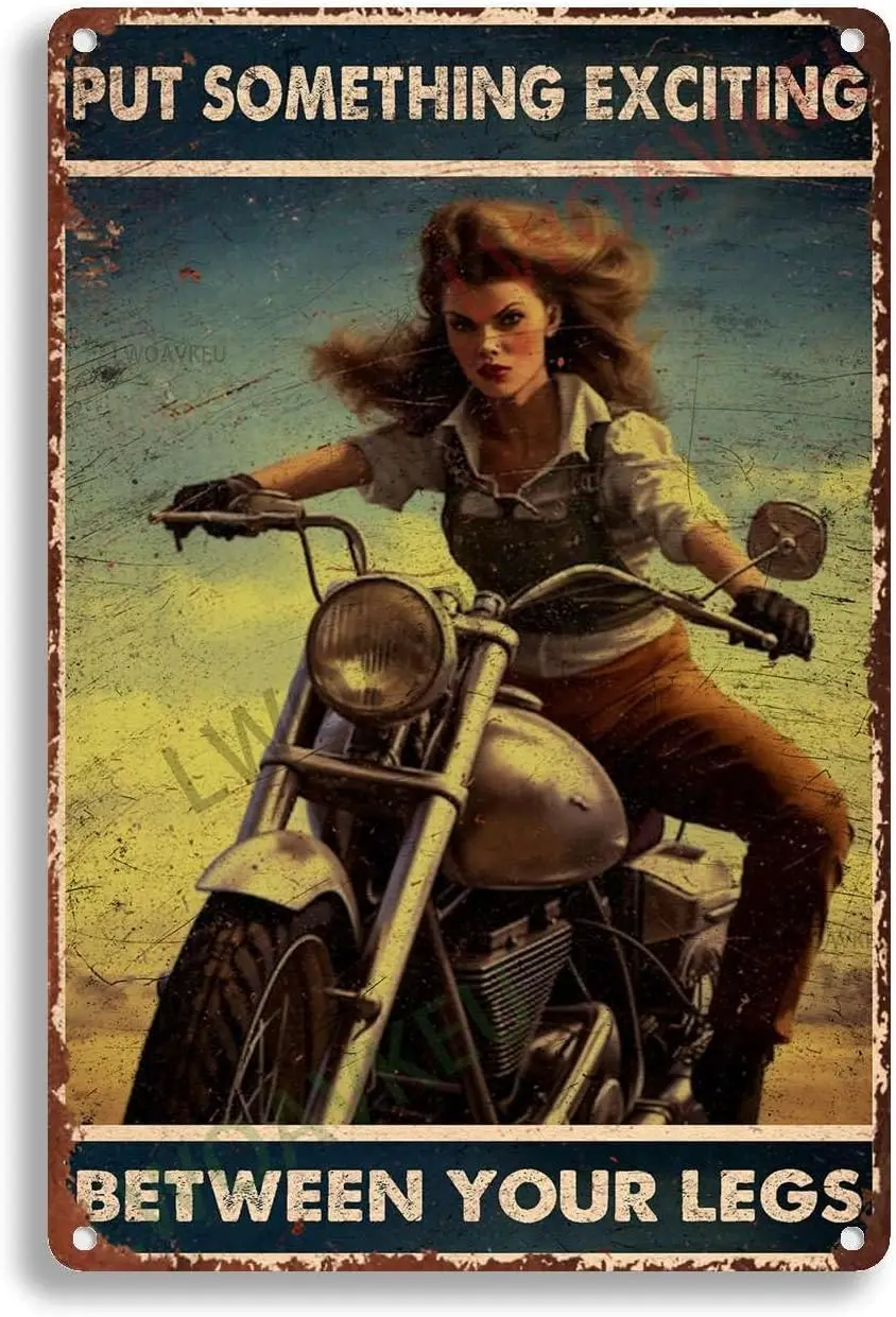 Aluminum Tin Signs Put Something Exciting Between Your Legs For Home Room Garage Wall Decoration 8.00