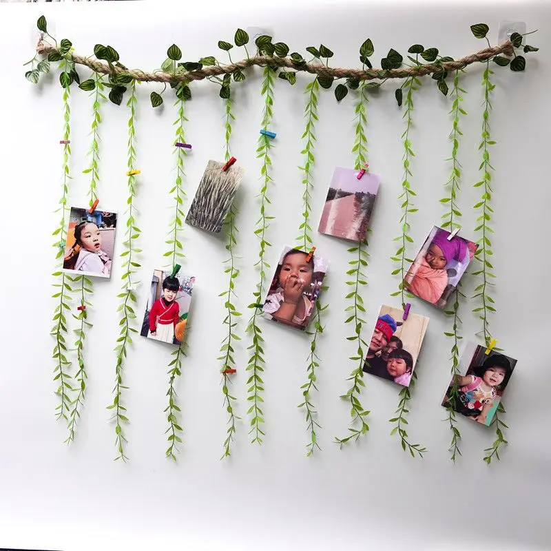 Kendinden yapışkanlı yaratıcı kenevir halat simülasyon Rattan duvar sahne asılı fotoğrafları duvar oturma odası olmayan delikli duvar dekorasyon