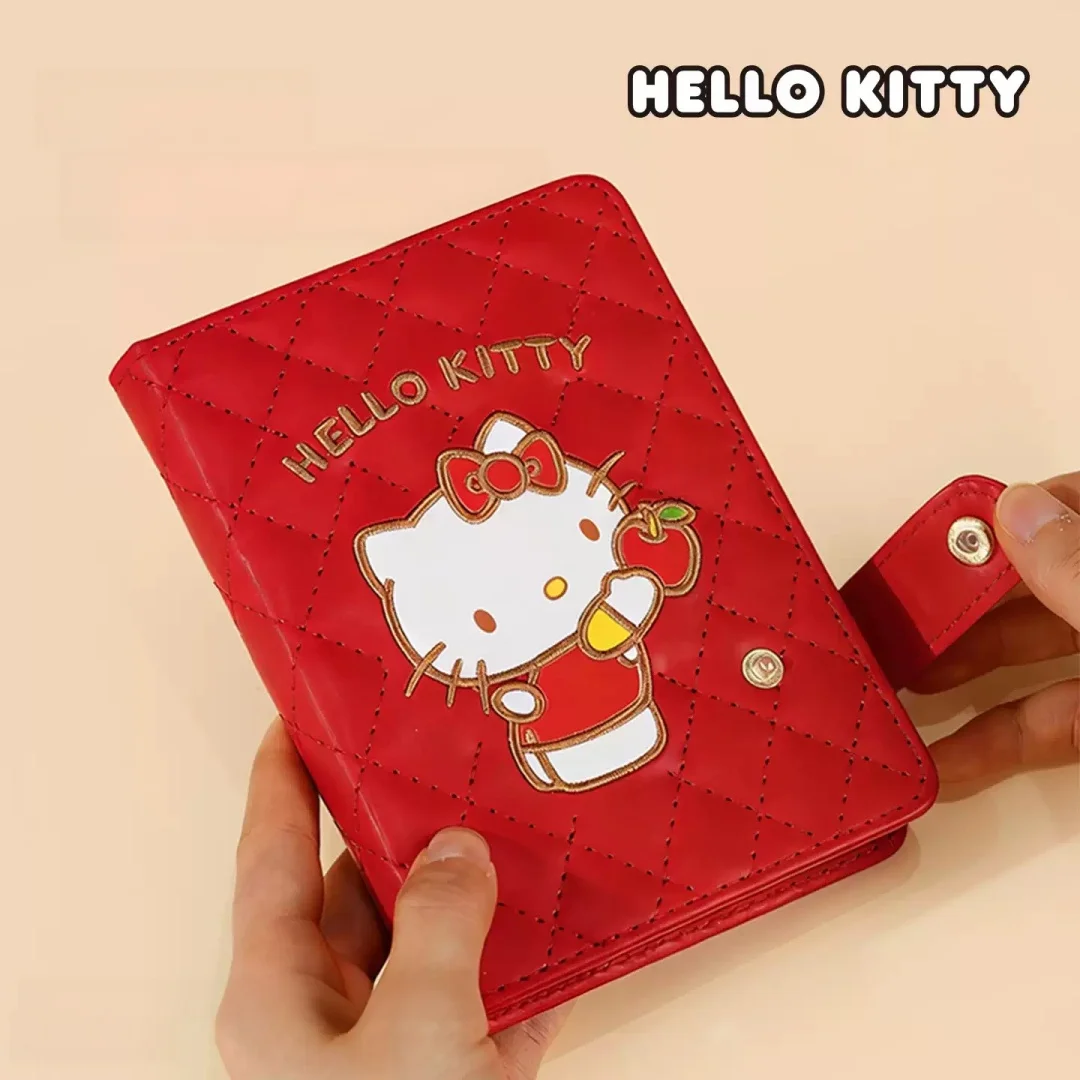 Authentic Sanrio Hello Kitty Vitality Series Embroidered Leather Snap Notebook Hellokitty Student Diary