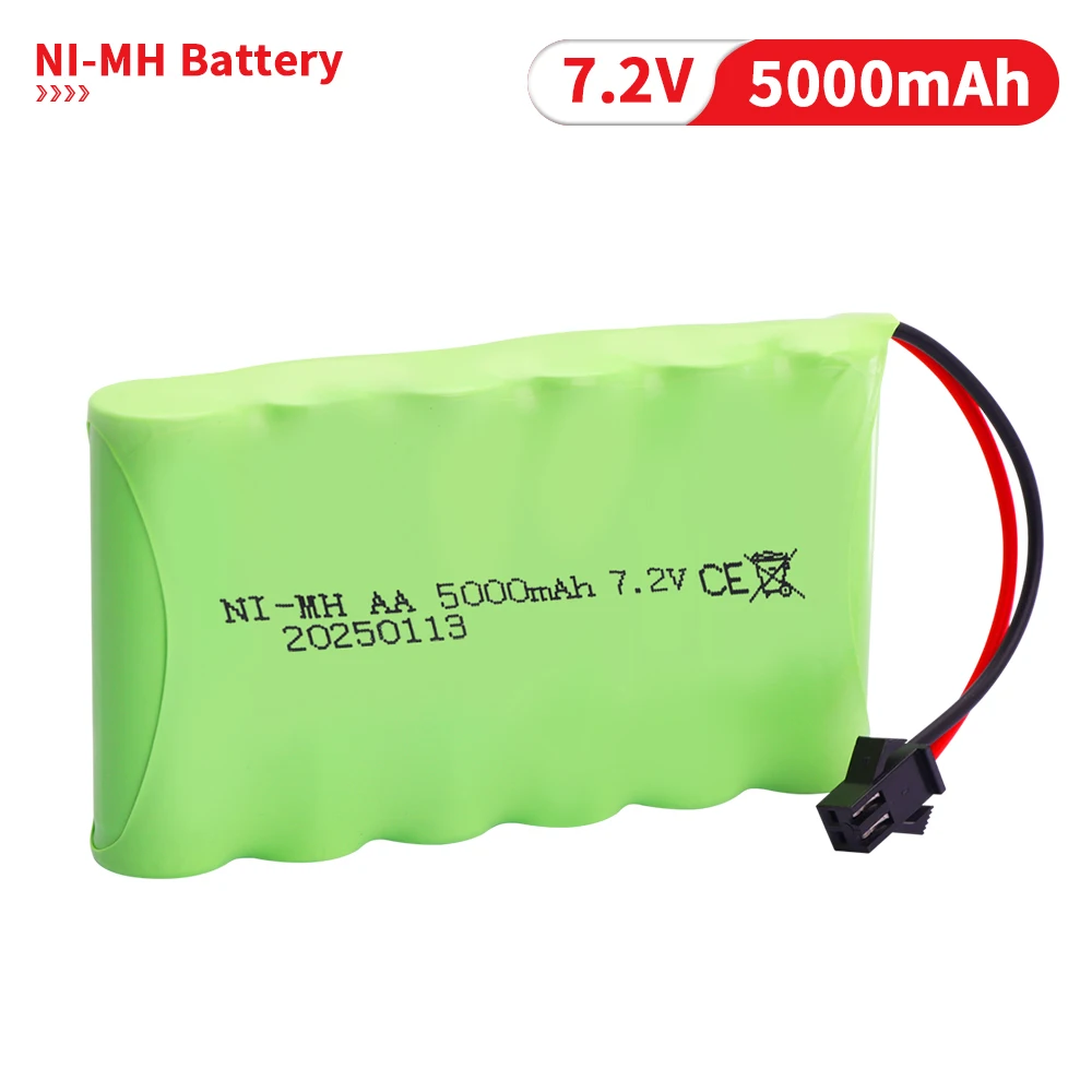 Akumulator NIMH 7.2V 5000mAh AA do zabawek Rc Samochody Czołgi Roboty Pistolet Ulepszony akumulator 3000mah do łodzi Rc 7.2V Akumulator