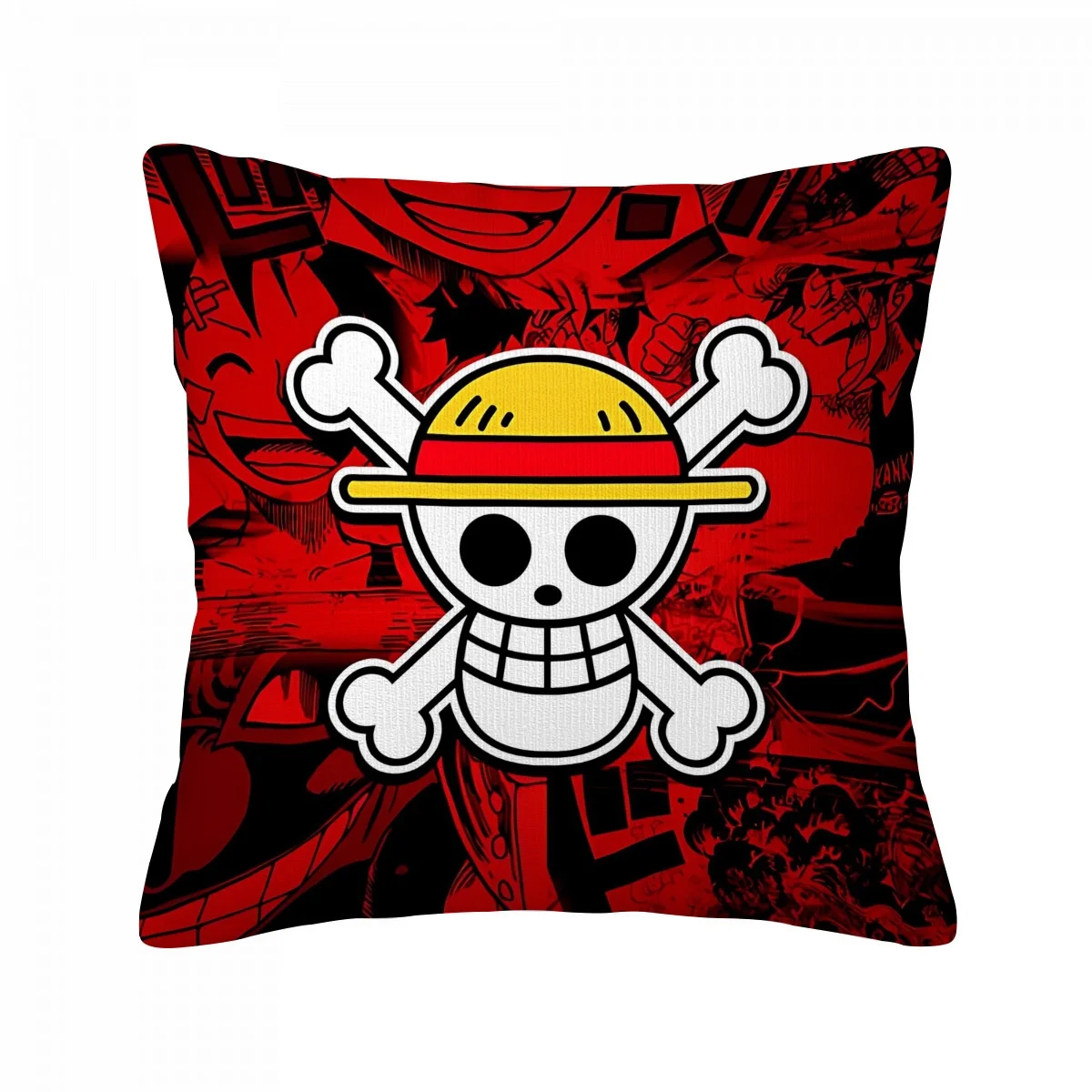 Single Anime One Piece Design Pillowcase Decorative Cushion Cover For Sofa Living Room And Bedroom Sleeping Home Decor