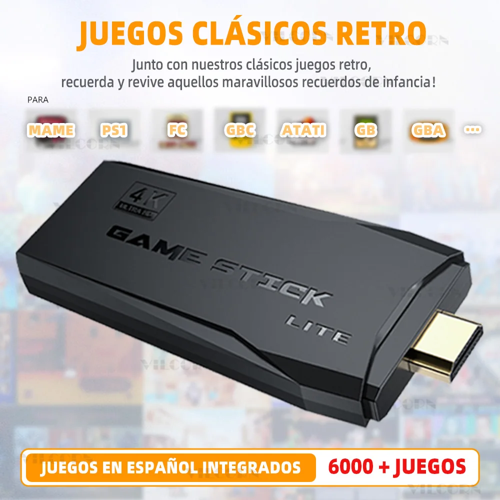 ممر ريترو لعبة فيديو وحدة التحكم 4K HD لعبة عصا لماامي سيجا أركيد وحدة التحكم القتال عصا مع الألعاب الإسبانية 1 لاعب