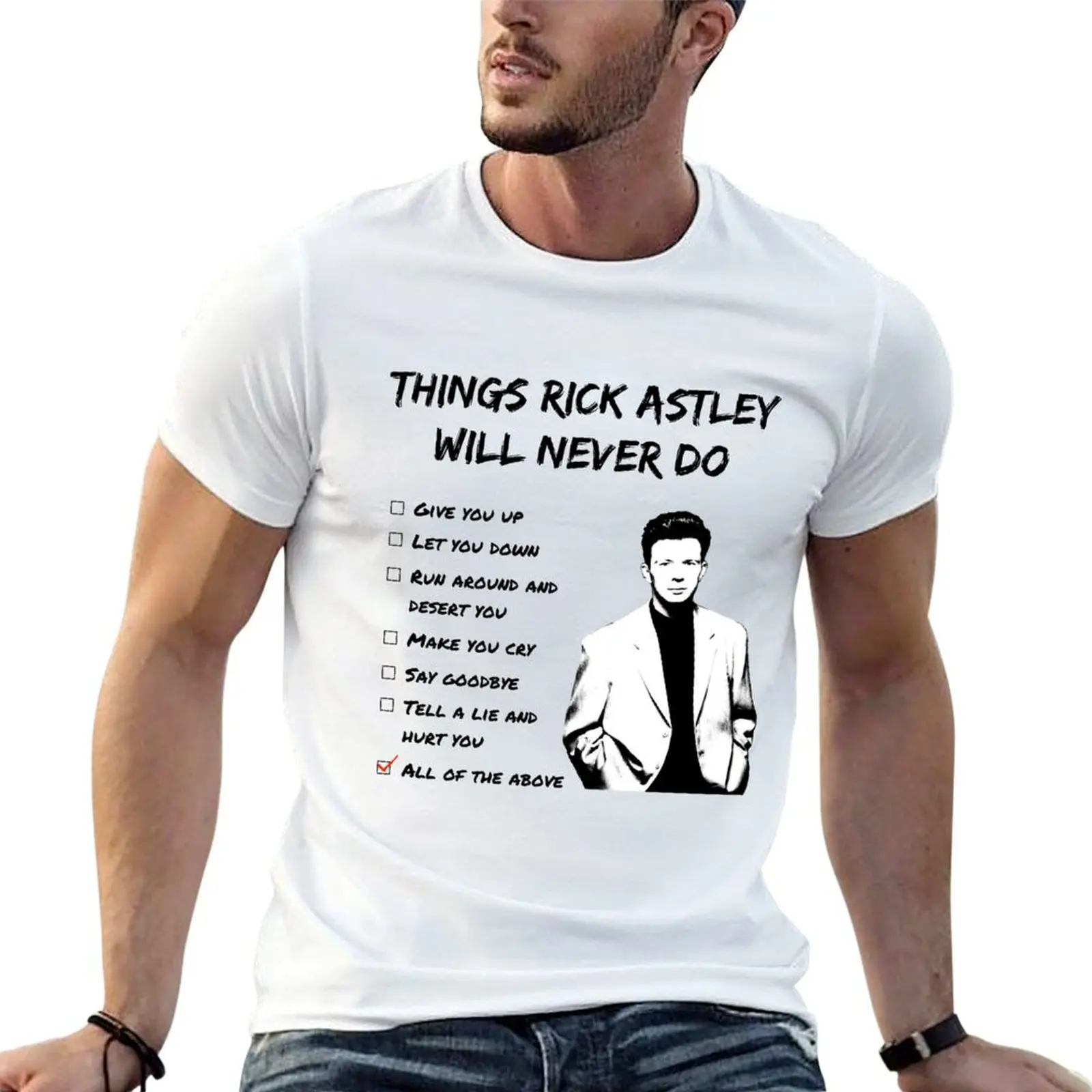 Rickroller (dark) T-Shirt Anti-Wrinkle Short Sleeve T-Shirt
