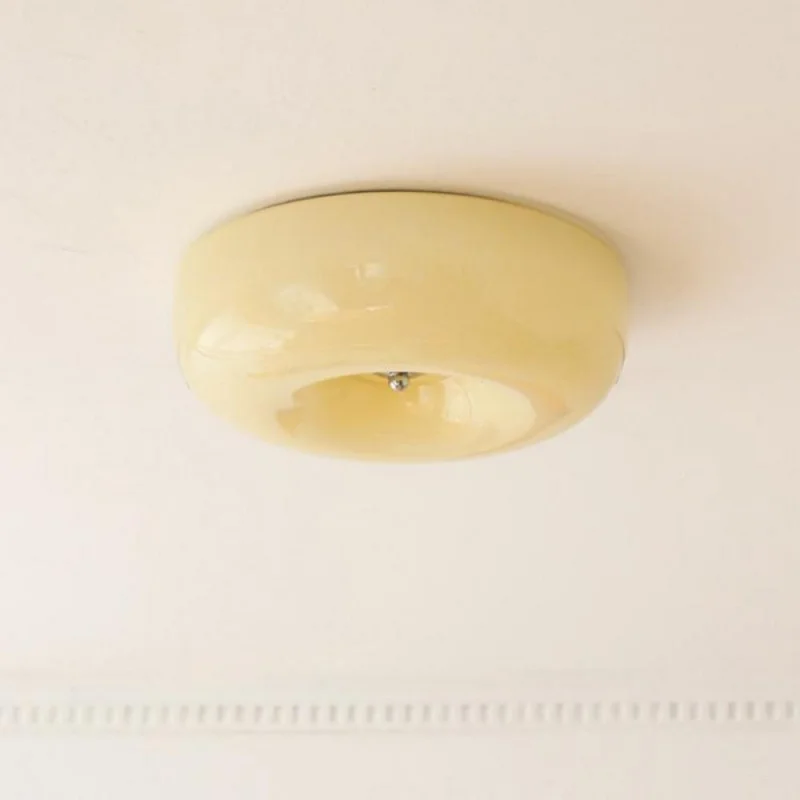 

Bauhaus LED Ceiling Light Simple Cream Glass Light Pudding Light Eye Protection Chandelier Nordic Home Decoration Lighting