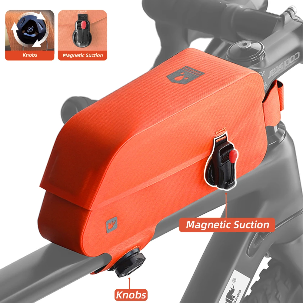 

Rhinowalk Bicycle Top Tube Bag Waterproof Bike Front Frame Bag Fit MTB Road Bike Storage Saddle Pannier Cycling Accessories