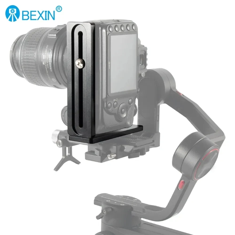 BEXIN L130-35 L-Shape Quick Release Plate Universal Camera Vertical Video Shooting L Plate for DJI Stabilizer Camera Tripod Head