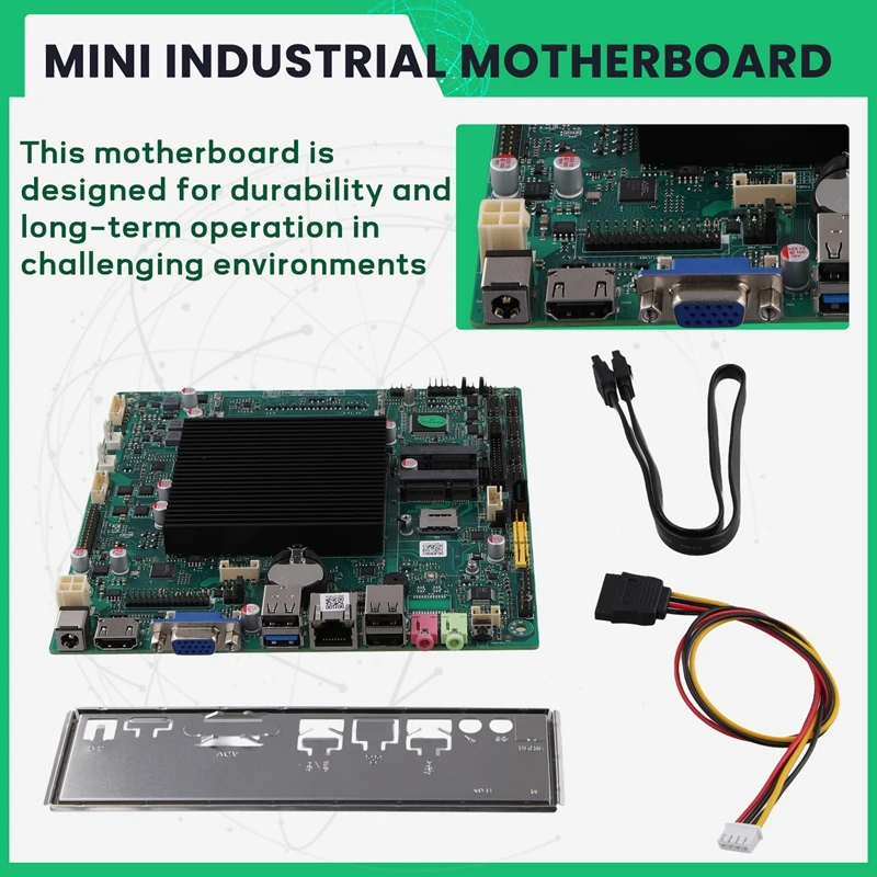 Carte Mère Industrielle J1900 avec Réseau Touristique Gigabit, 6 Ports Série COM, Machine de Contrôle spatirée X86