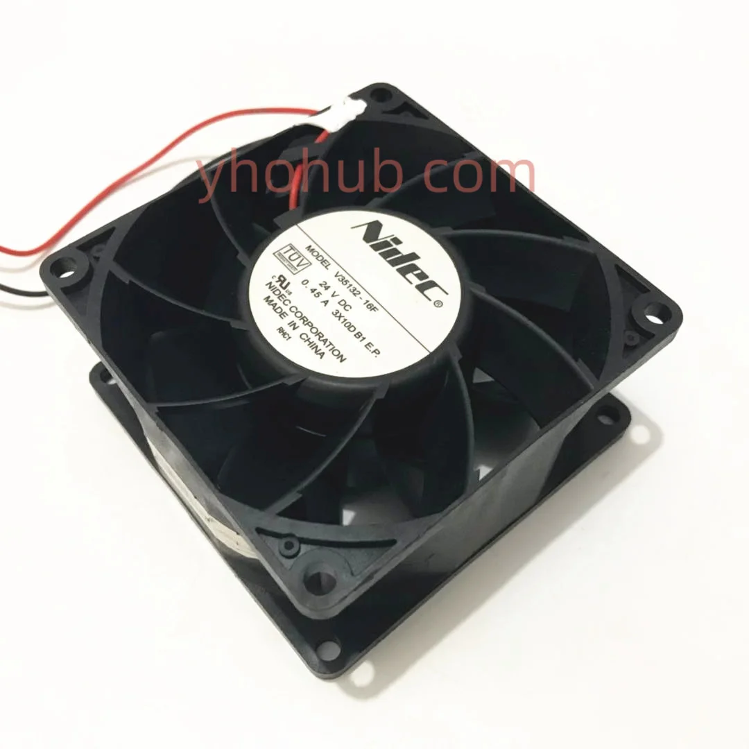 

Nidec V35132-16F DC 24V 0.45A 80x80x38mm 2-Wire Server Cooling Fan