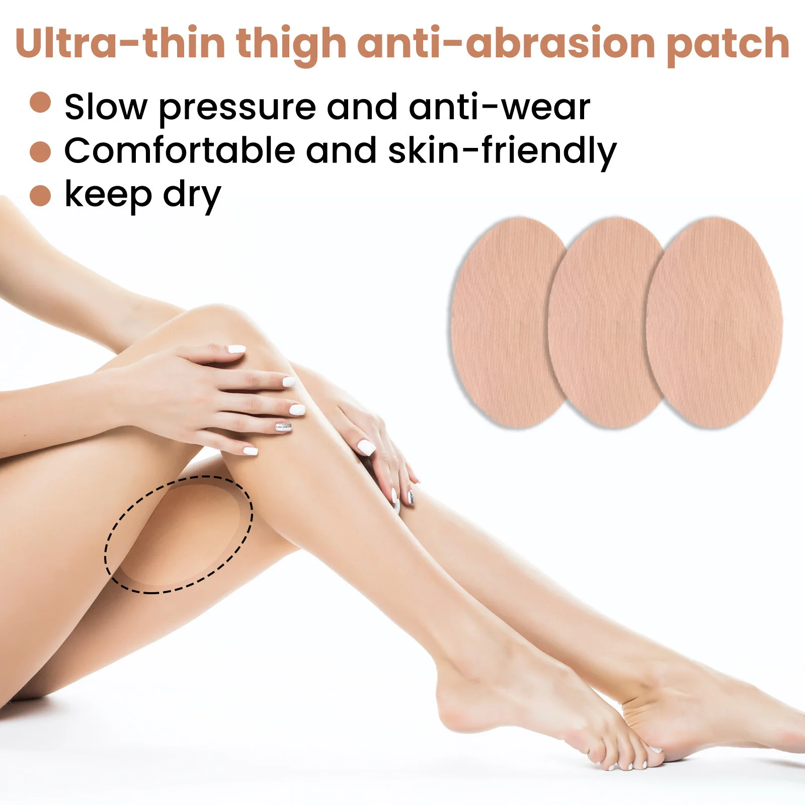 6/24PCS Thigh Anti-wear Stickers Ultra-thin Breathable Protective Sticker Invisible Breathable Anti-friction Leggings Portable