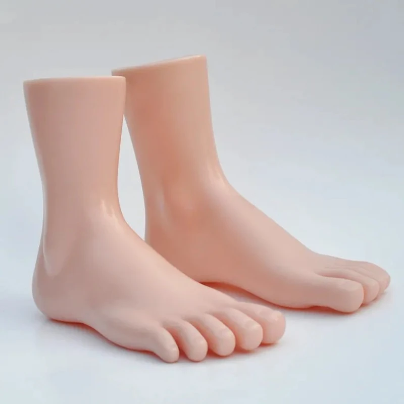 One Pair Male PVC Mannequin Dummy Foot Model for Sock Display