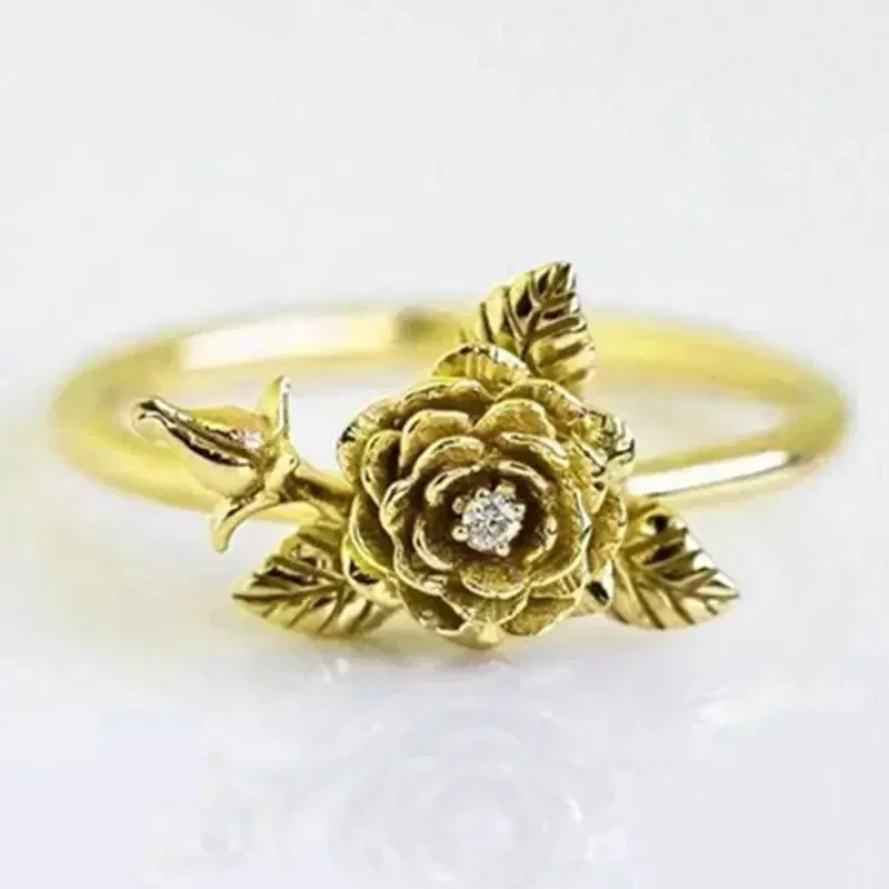 Flower Design Rings for Women Engagement Wedding Party Aesthetic Female Accessories Fancy Gift New Statement Jewelry 2026
