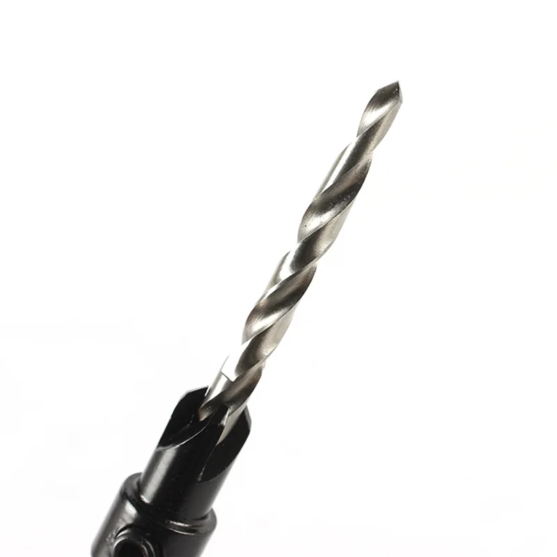 ABGH-5Pcs High Speed Steel Adjustable Wood Countersink Drill Bit Set Tapered Drill Bit For Woodworking 4 6 8 10 12