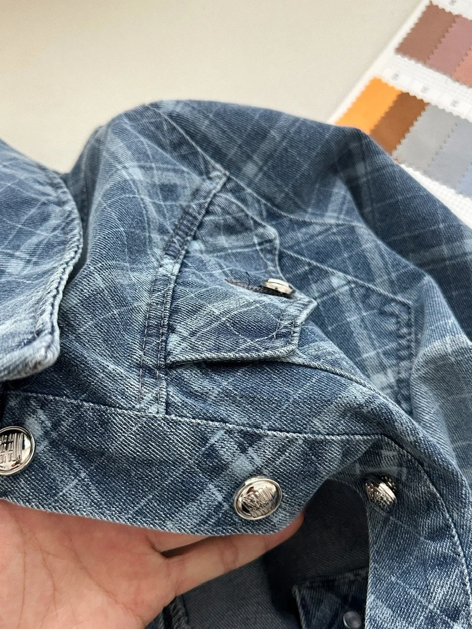 

Spring Vintage Design Women's Denim Set Loose Fit Plaid Skirt Slimming Jaet Faionable Outerwear Casual Innerwear