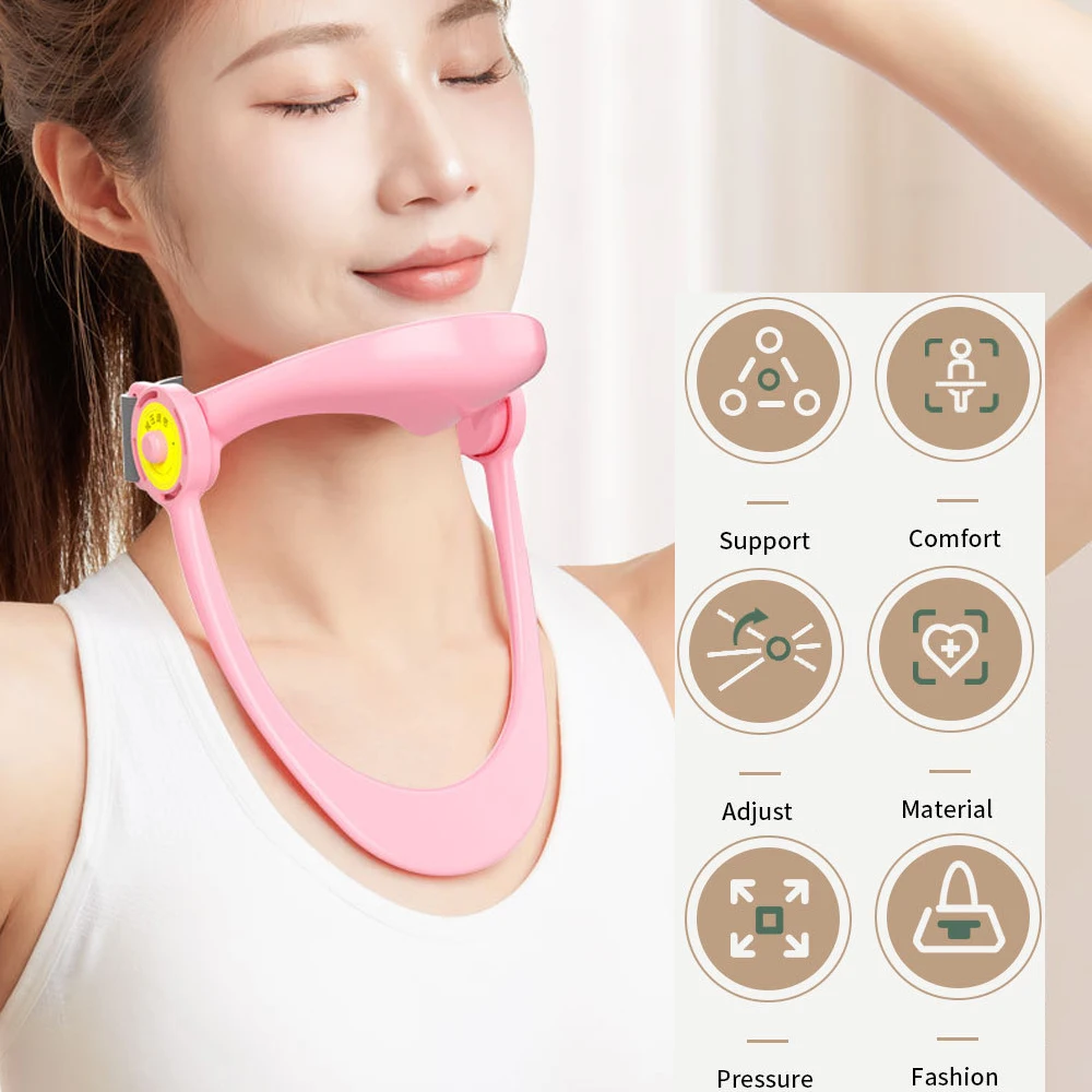 1PCS Adjustable Neck Support Collar - Posture Corrector for Forward Neck, Cervical Traction Device for Office & Daily Use