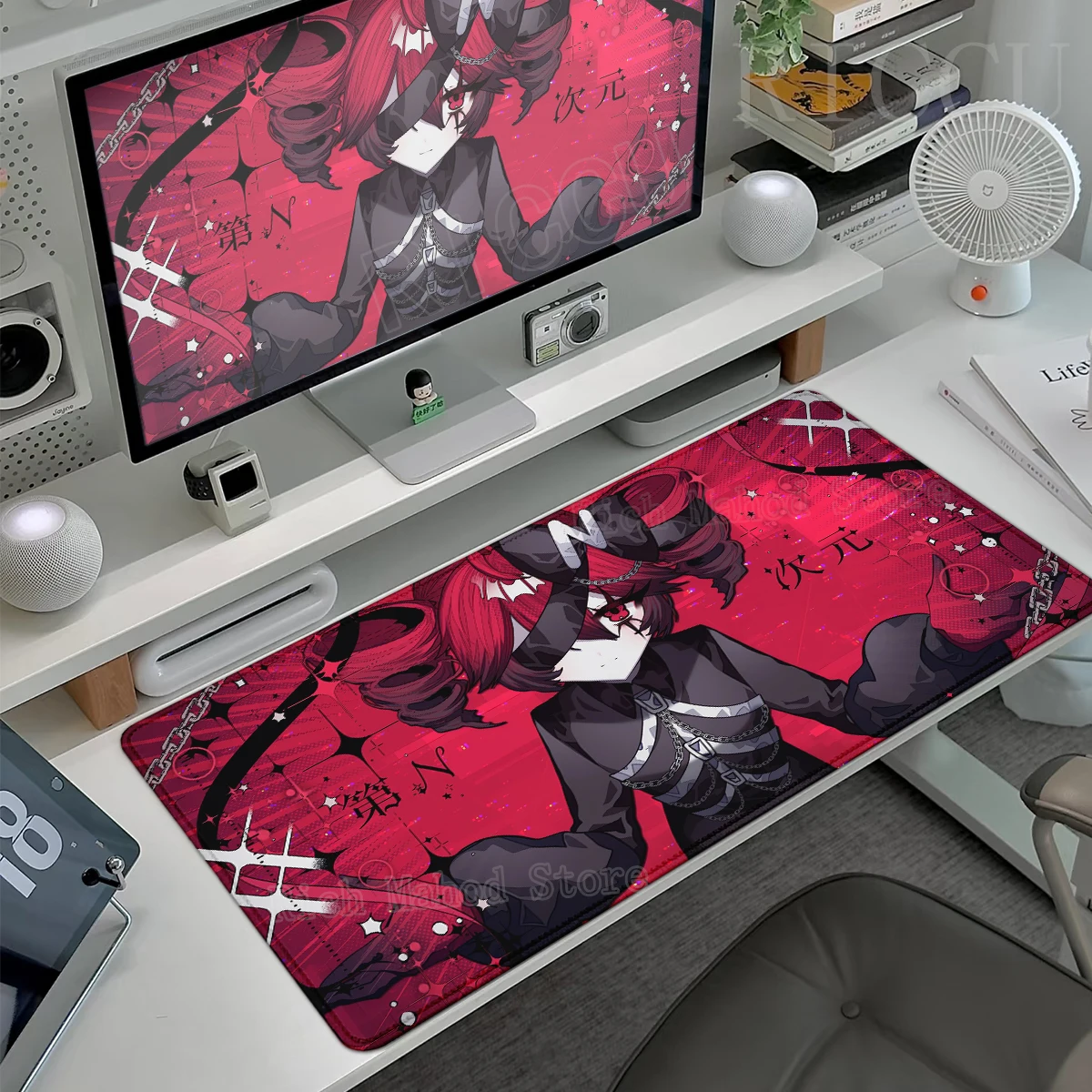 

Kawaii Anime Girl K-Kasane Teto Desk Mat Office Large Mouse Pad LockEdge PC Keyboard Tablepad XXL Cabinet Extended Mats 40×90CM