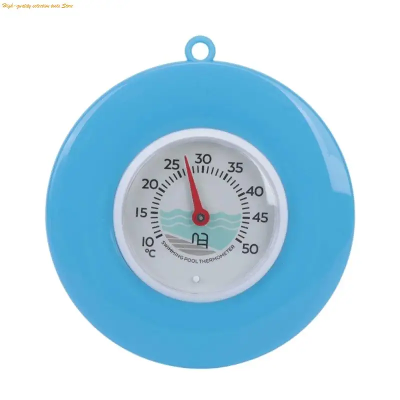 203F Round Floating Water Temperature Reader for Pool Routines and Bath Viewing with Clear Number View, Lower Stem, Shell, and