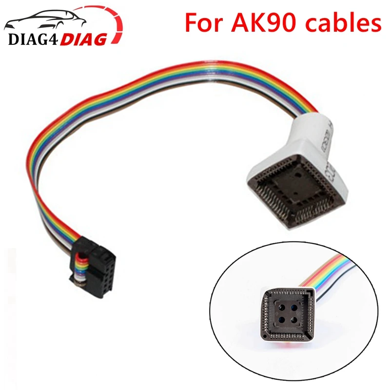 For AK90+ cables Key Programmer Adapter 10 Pin Cable Set Works together with AK90 key programmer