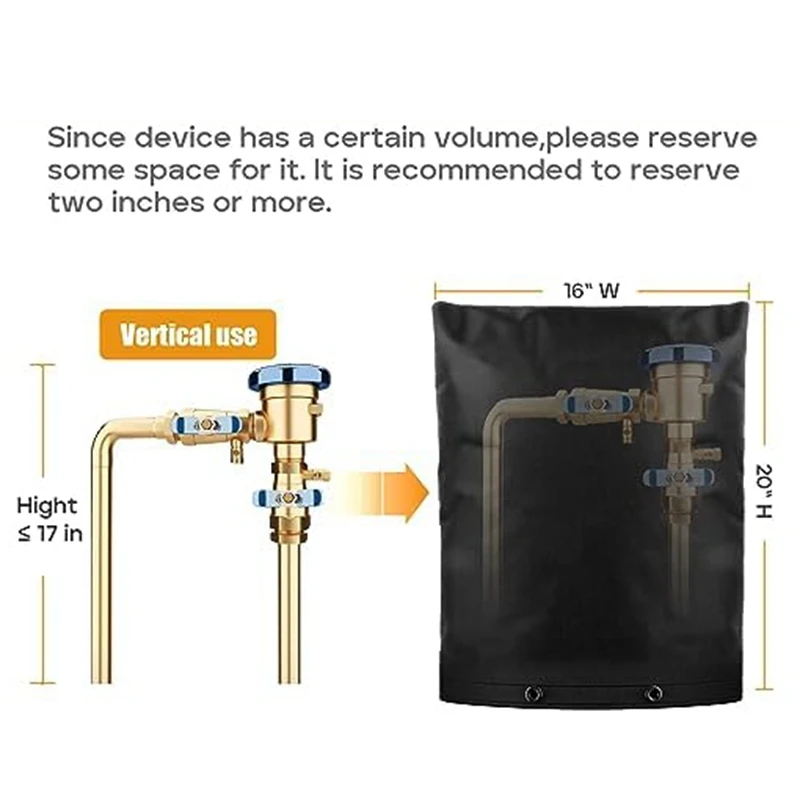 Tubo de isolamento irrigação sprinkler capa torneira anticongelante capa torneira cobre inverno isolado proteção contra congelamento pequeno b