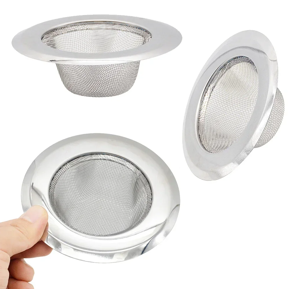 Hair Catcher Stopper Stainless Steel Bathtub Shower Drain Hole Filter Trap Metal Wire Sink Strainer Kitchen Bathroom Accessories