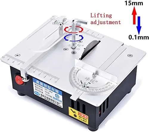 Imagem -03 - Pequena Mesa Elétrica Viu com Serras de Bancada Carpintaria Torno Bancada Doméstica Modelo Pcb Faça Você Mesmo Ferramenta de Corte Lâmina 63 mm