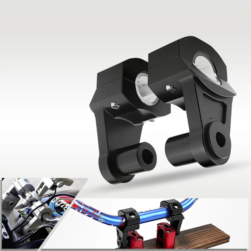 2pcs Motorcycle Accessories Universal 22-28mm Bar Clamps Raised Handlebar Handle Risers 51mm Raise Pedestal Heightening Block