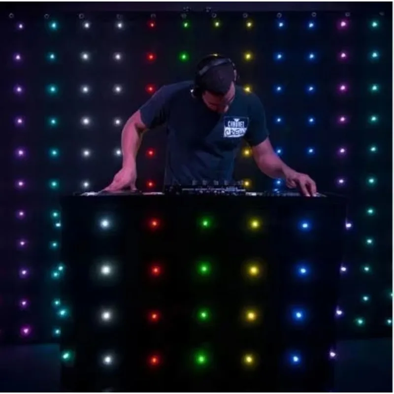 4*6m Flexible Stage Decoration Light DMX P15 LED Video Curtain