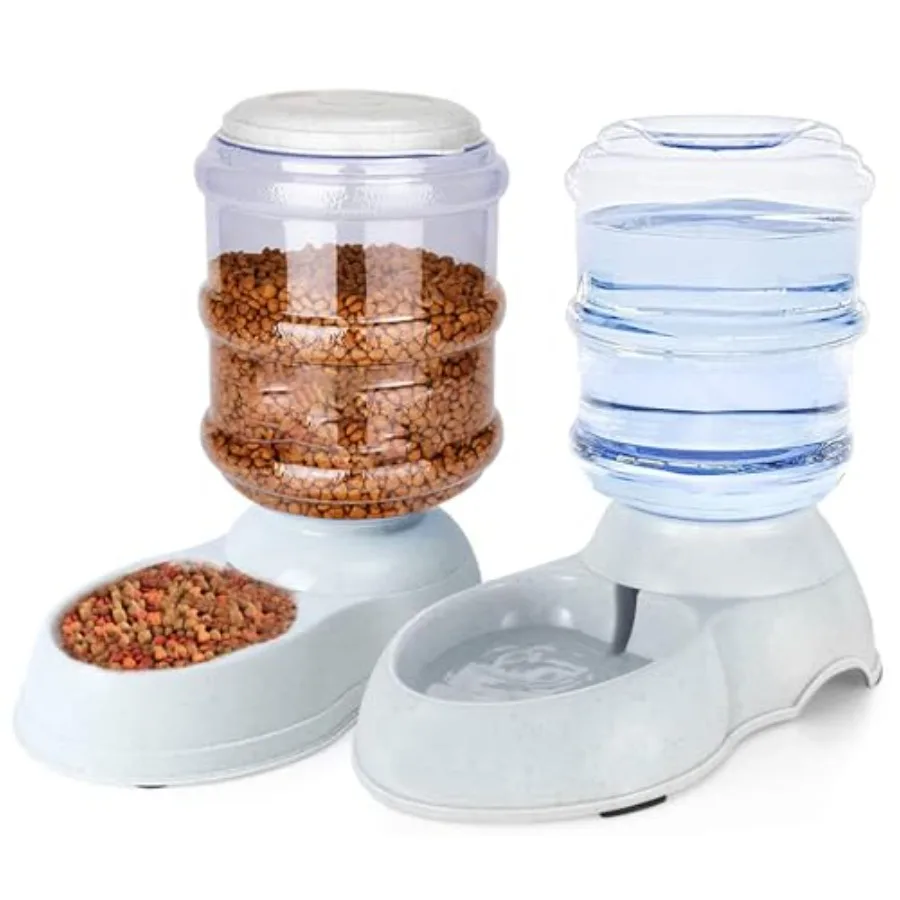 

Automatic Dog Feeder and Water Dispenser Set for Large Dogs 3 Gallon Gravity Pet Food and Water Dispenser with Stainless Steel