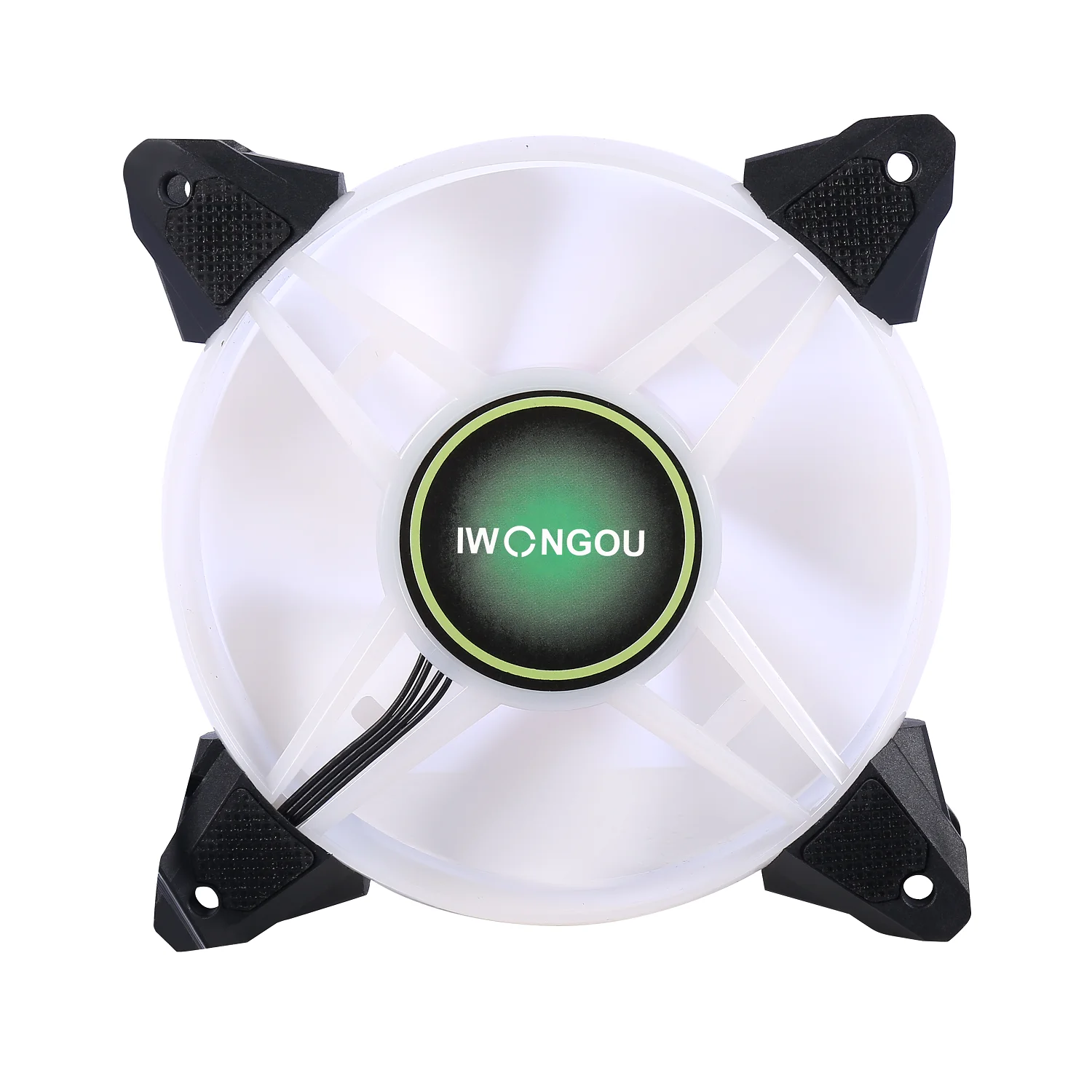 IWONGOU-ventilador RGB de 120mm para PC, refrigeración con velocidad ajustable y ajuste LED, 12cm, Aura Sync argb