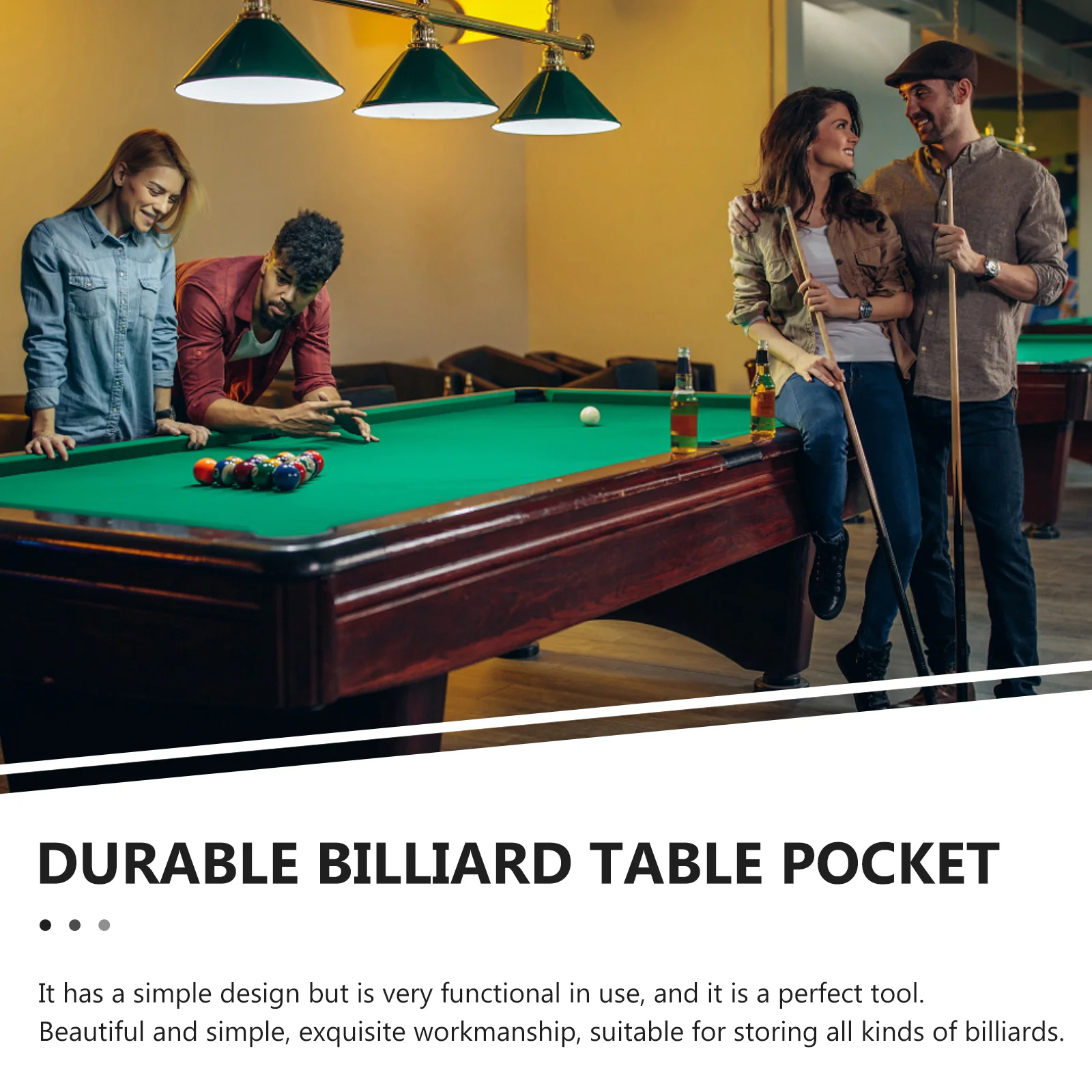 

6pcs Pool Table Accessories Billiards Net Bags Replacement Holders for Billiards Halls Schools Sports Venues