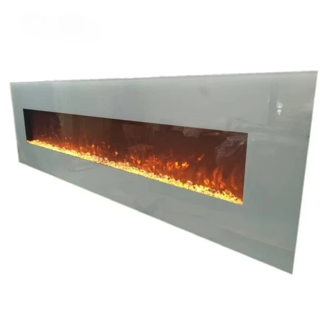 

Wall-Mounted Smart Thermostat Energy-Saving Household Heater 840mm Customizable Metal Electric Fireplace Adjustable Flame LED