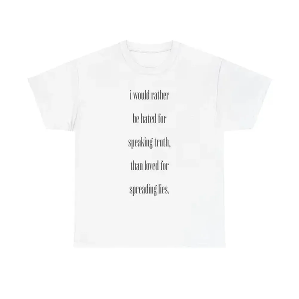 Truth Over Lies T-Shirt | Minimalist Text Unisex Cotton Tee