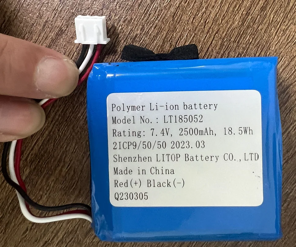 Battery LT185052 7.4V 2500mAh for Infu sion Pump Me dR ena UniFu sion VP50 Pro