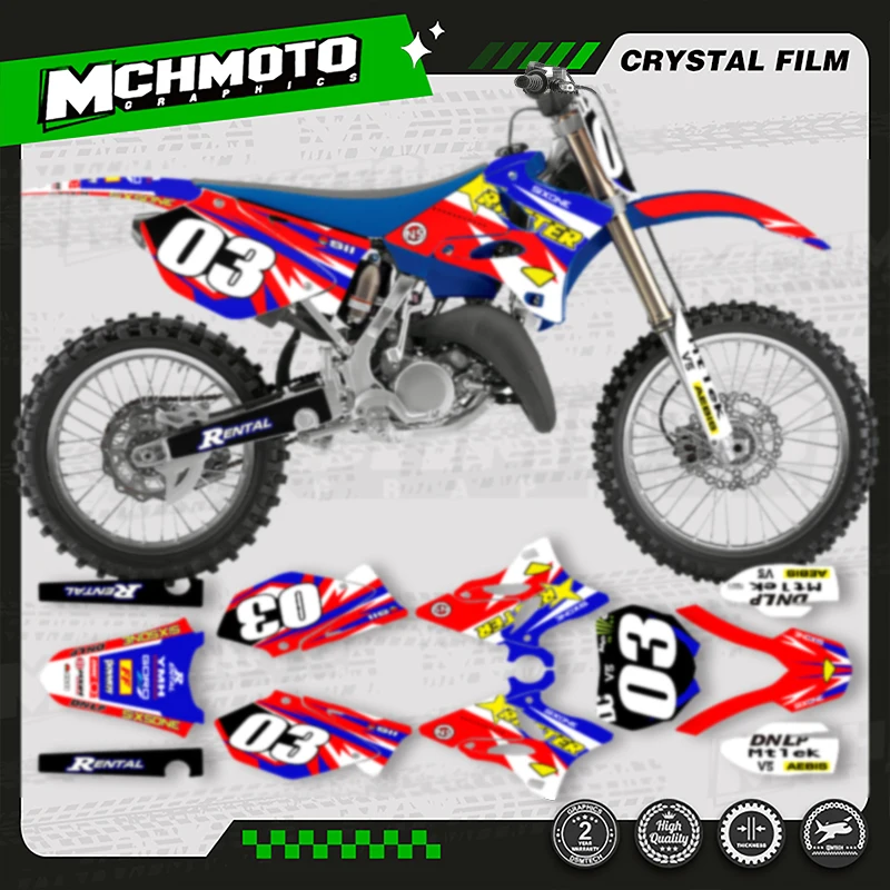 

MCHMFG мотоцикл Байк Графические наклейки наборы наклеек для YAMAHA 2002-2014 YZ 125 YZ 250 YZ 125 250