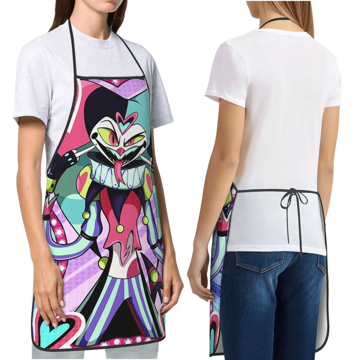 

Фартук Fizzarolli Helluva Boss для шеф-повара, кулинарии, кухни, нагрудник без рукавов, кухонный сарафан для уборки для женщин и мужчин, садоводства