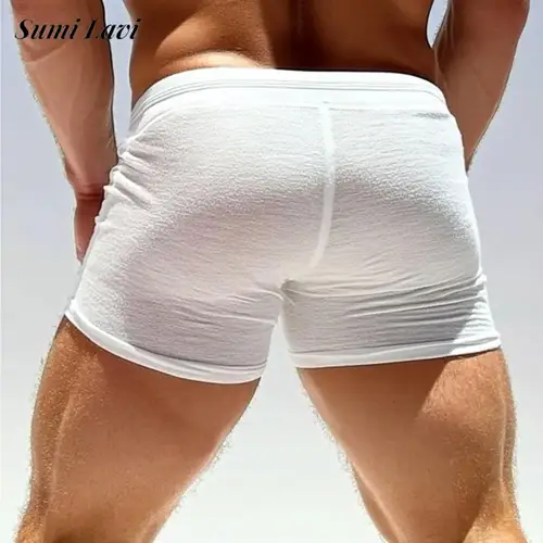 NOVEDAD DE VERANO 2025, pantalones cortos informales ajustados para hombre, pantalones cortos transparentes transpirables para ocio diario, pantalones cortos con cordón a la moda para hombre