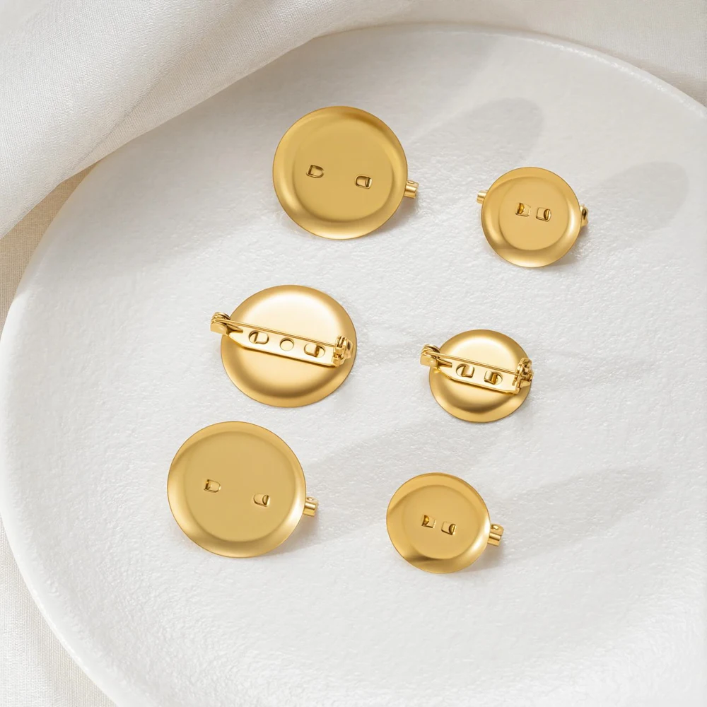 5 Peças de Broche Redondo Dour - Brooch Pin Gold avaliação e preço