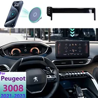 Para Peugeot 3008 2021 2022 2023 soporte de teléfono magnético MagSafe carga inalámbrica soporte de teléfono móvil de coche pantalla de 10 ""Base fija