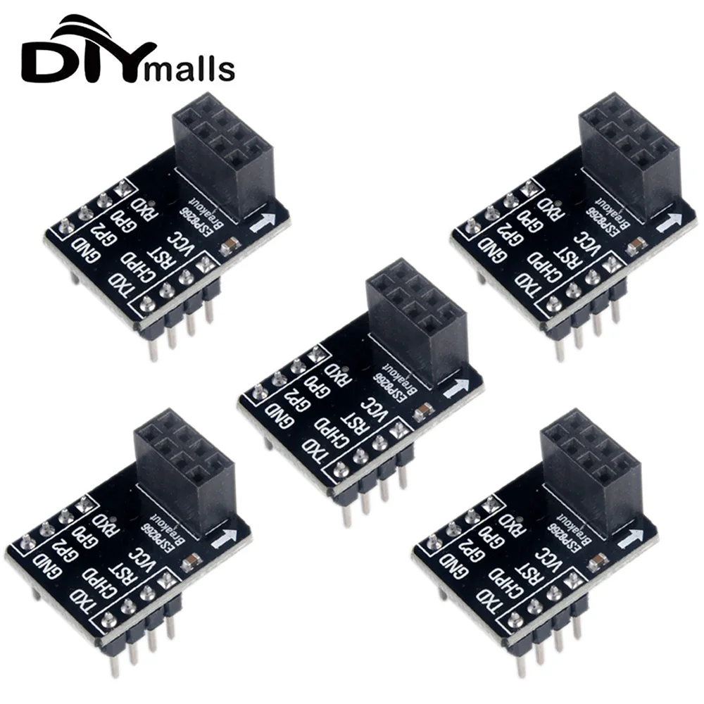 5PCS ESP-01S ESP 01S  XH-C2X WiFi Wireless Module Breadboard Adapter PCB 3.3V for Serial Wifi Transceiver Network
