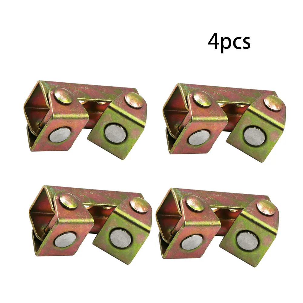 4PCS Magnetic V-Type Clamps Welding Holder Welding Fixture Adjustable Magnetic V-Pads Hand Tools Metal Working Tools