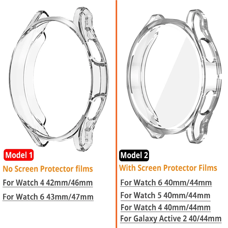 For Samsung Galaxy Watch 6 5 4 44mm 40mm Strap Case Protector For Galaxy watch 6 Classic 47mm 43mm Metal Bracelet Active 2 band