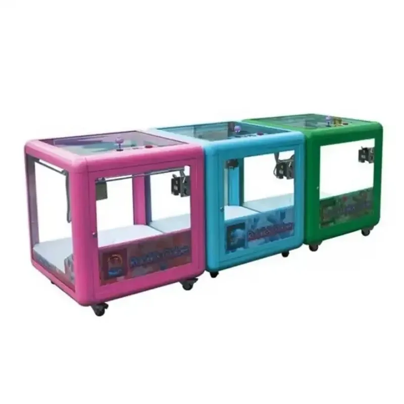 Mini rubik Cube Coin Operated Crane Machine Mini Toy Crane Game