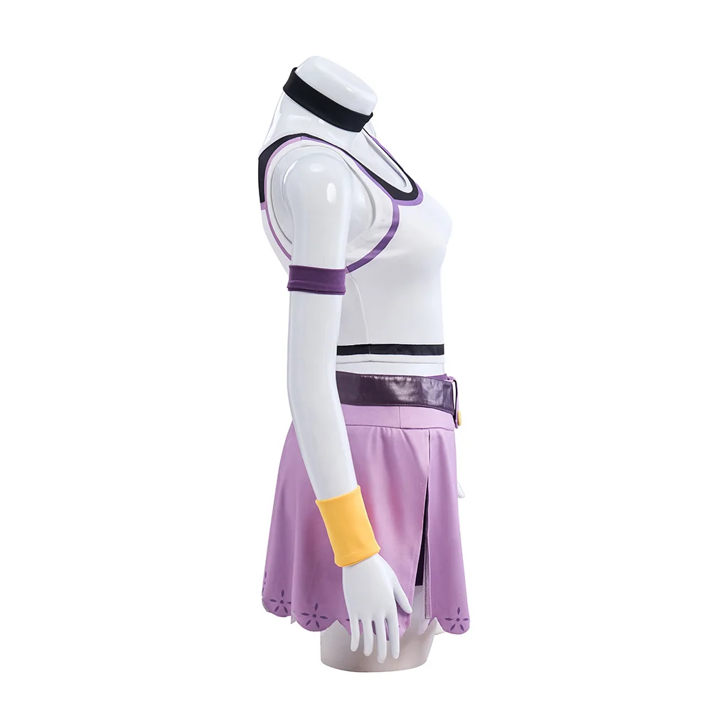 Kingdom Cosplay Heart Kairi Cosplay Costume Sexy Purple Dress Set Kairi Camisole Top Skirt Set Women Halloween Party Dress - view 3